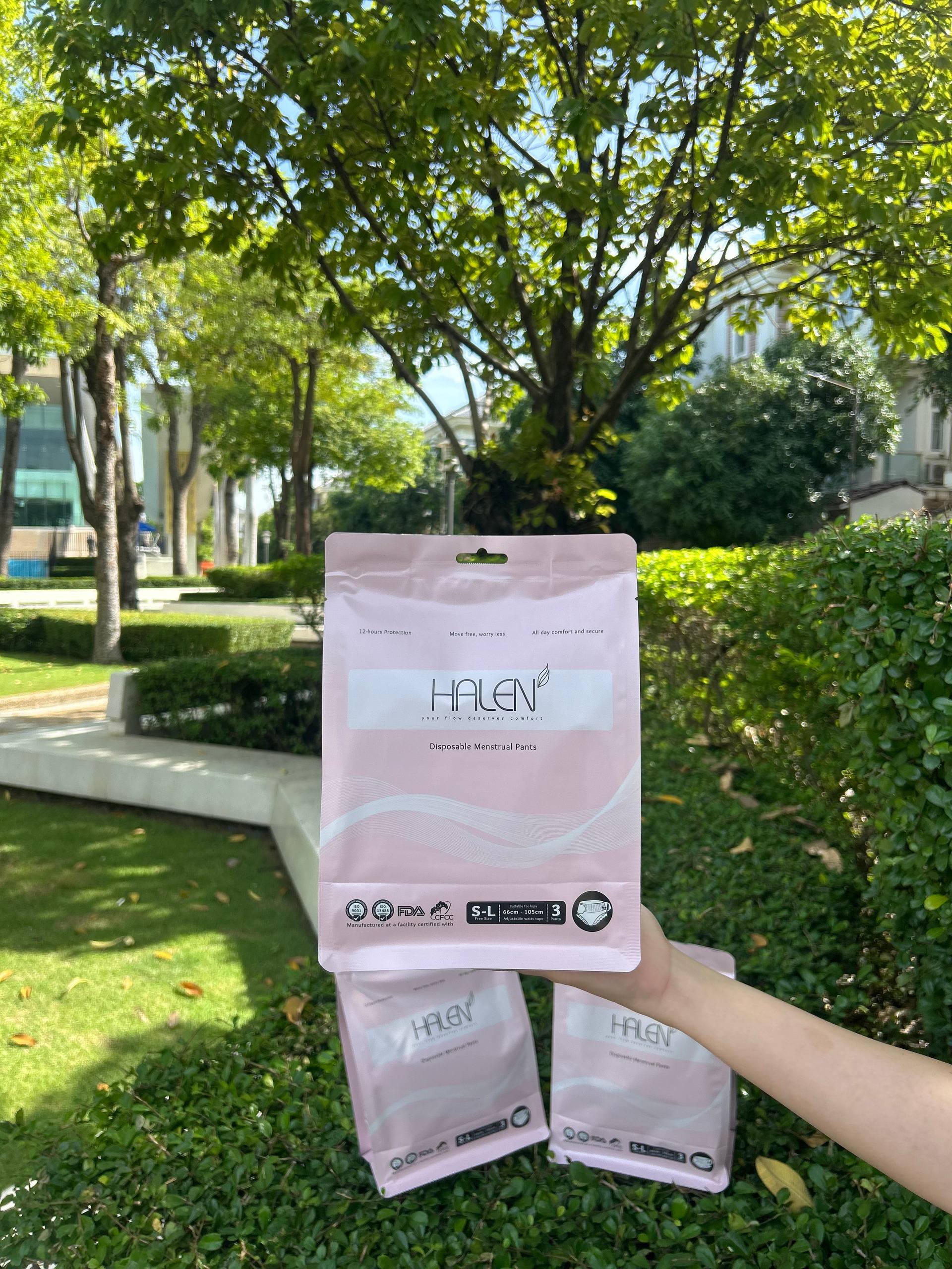 HALEN Product Packages in Outdoor Setting